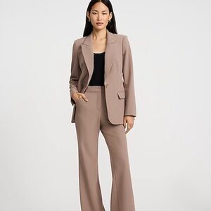 Tailored Flare Pants in Taupe
